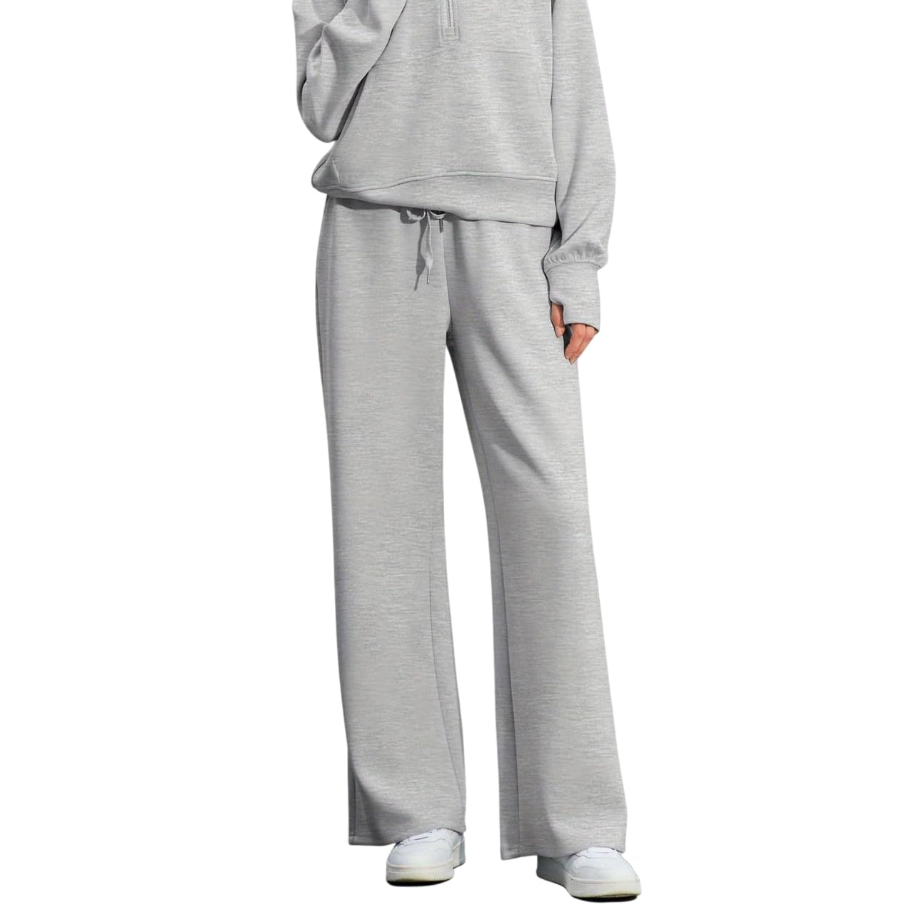 dockstreet Straight Wide fit Long Length Open Bottom Jogger for Women/Trending Multi Pocket Style, Relaxed Casual Pants for Women-picture-42