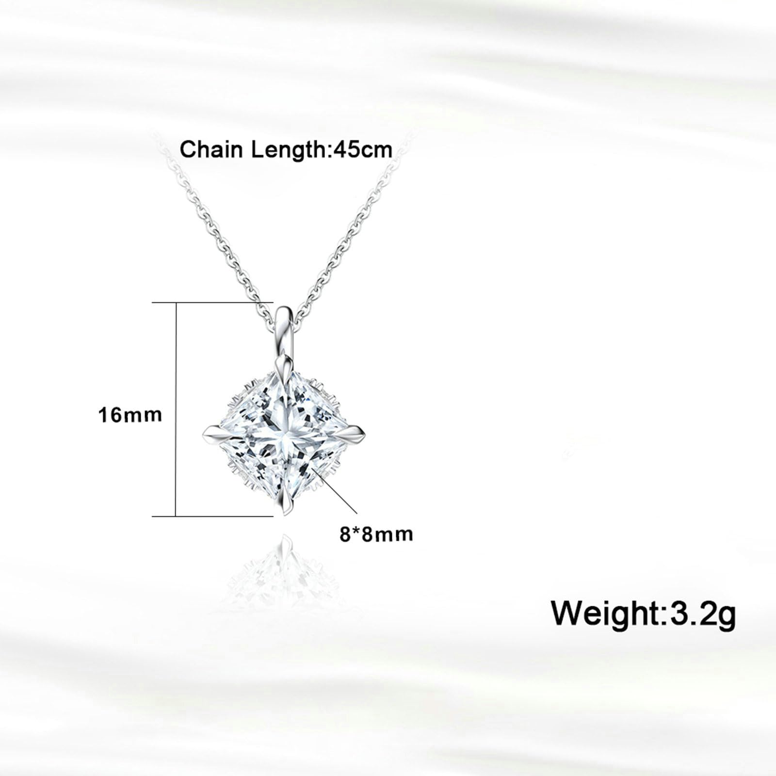 Collana con Ciondolo Donna in Argento Argento Collana Pendente Ciondolo in Zircone Zirconia Cubica