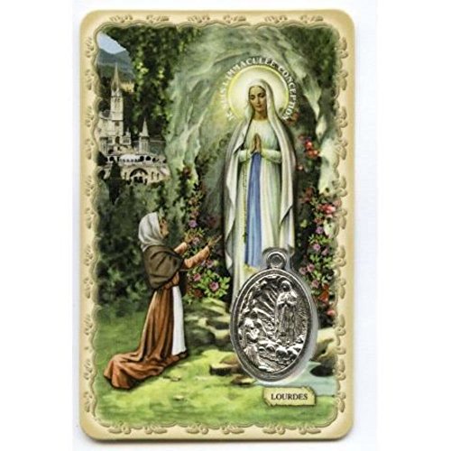 ILHORIN ESOTERISME Notre Dame de Lourde - Carte médaille avec prière Cover