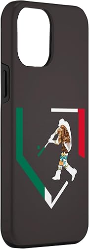 Miniatura 3 de Funda para iPhone 12 Pro Max Mexico High School Baseball Player Mexican Flag Home Plate Case