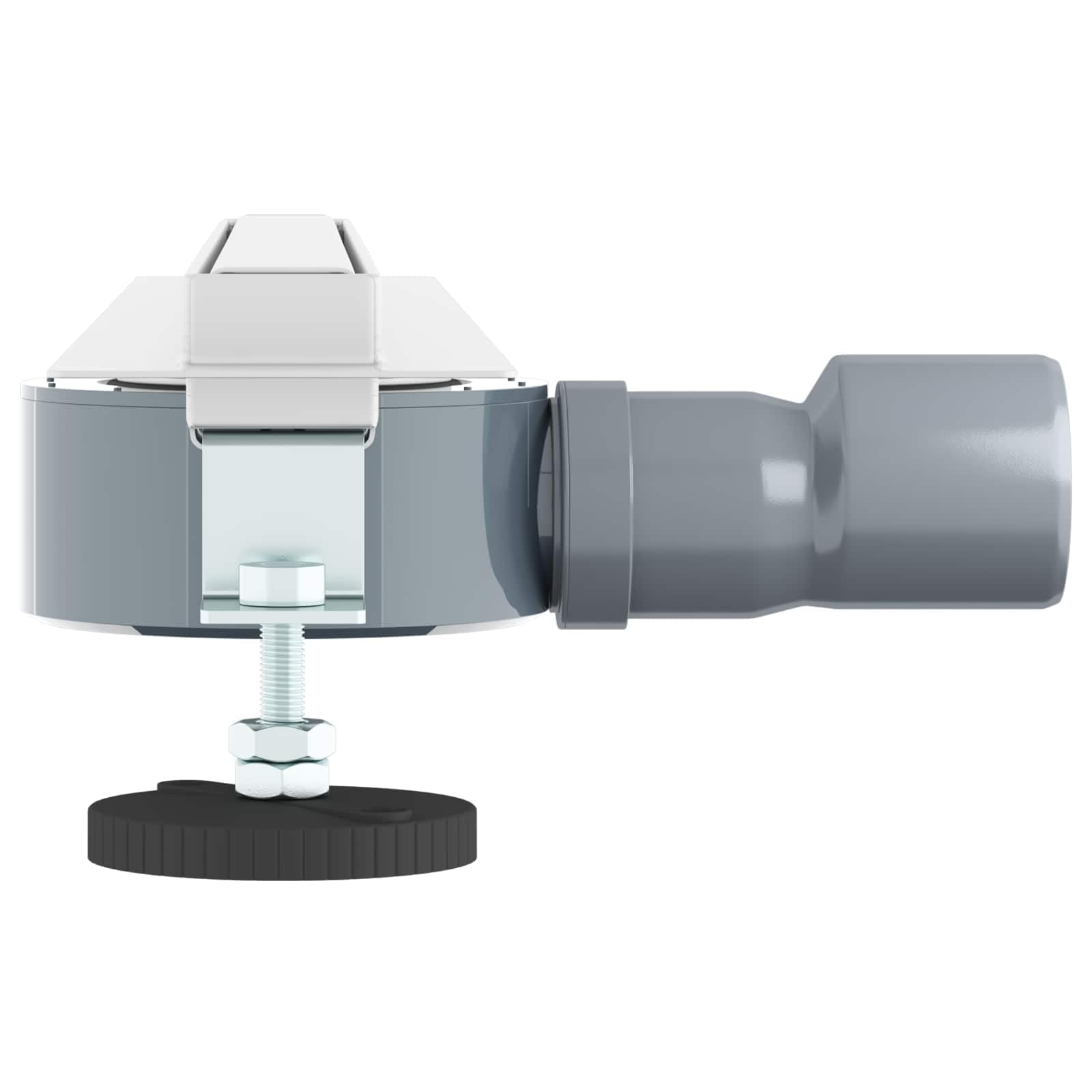 Canalina per doccia, 50 cm, in acciaio inox 304, scarico a pavimento con attacco girevole a 360°, altezza regolabile, profilo piastrelle, scarico doccia