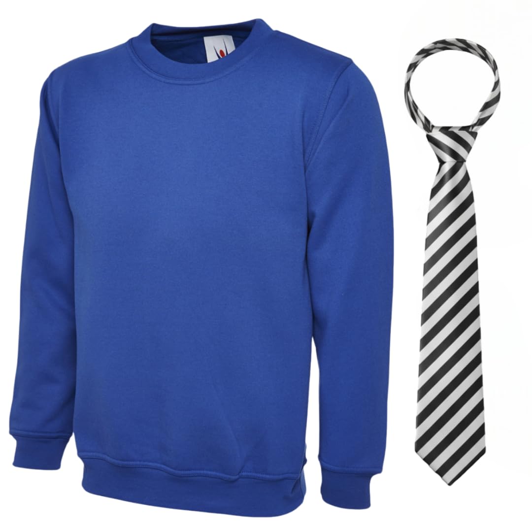 LOVETRENDS Inbetween Costume For Adults – Blue School Jumper & Striped Tie – Funny TV Show Fancy Dress Duo Outfit for Halloween & Parties