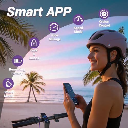 Image of Adult Electric Scooter, Max Speed 19 /21MPH, Up to 21-28 Miles Range, 500W /350WMotor Adult E-Scooter, Foldable Scooter with Dual Braking, Smart APP