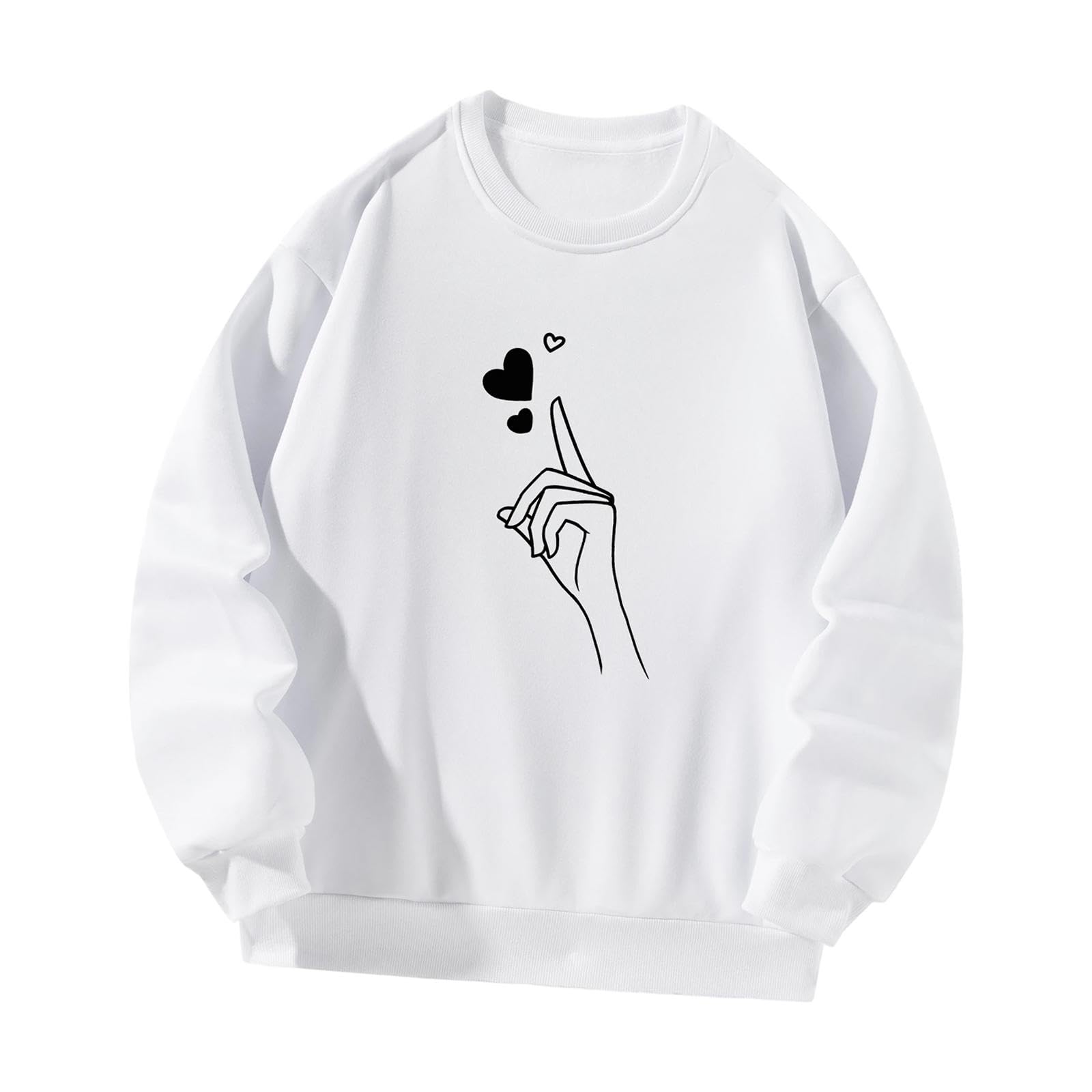 Women's Crew Neck Sweatshirt Printed Fall Clothes for Travel Office Shopping M|Clothing Shoes & Accessories | Womens Clothing | Sweats & Hoodies-image-13