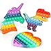 LASMEX Push Bubble Fidget Toys Set Oster Geschenke Kinder Baby Spielzeug für Kinder Antistress Einhorn Spielzeug Squeeze Toy Regenbogen (3er-Pack)