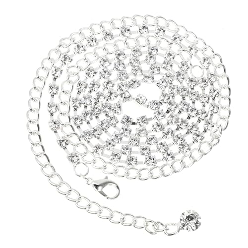 Cadena cinturón para mujer con estrás, 10 mm,