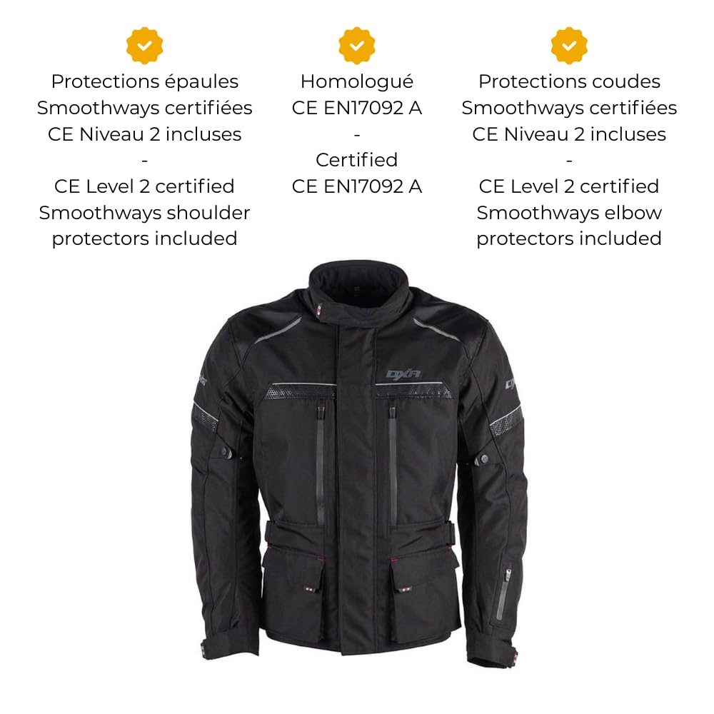 Veste Moto ROADTRIP Homme Homologué EN17092 A Toutes saisons M