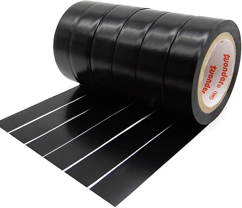 Maveek - Paquete de 6 cintas aislantes eléctricas, de 0.67 pulgadas x 29.5 pies, multicolor, resistente al agua, ignífugas, cintas adhesivas a base disponible en Yaxa Colombia