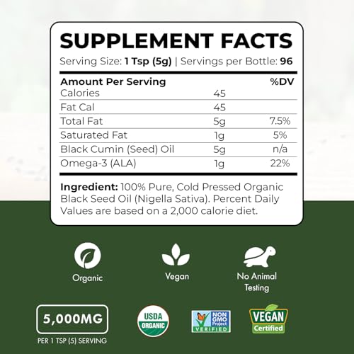 Image of HalalEveryDay 8 oz USDA Black Seed Oil Nigella Sativa