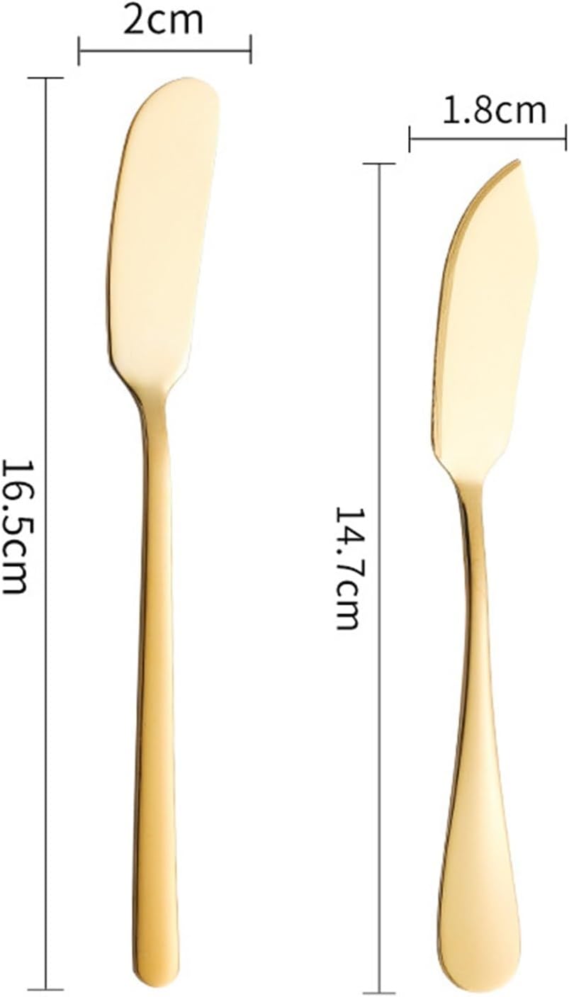 Butter Knives 20pcs Knife Stainless Steel Cheese Tools Dessert Jam Knifes Toast Wipe Cream Bread Cutter Kitchen Gadgets(A10)