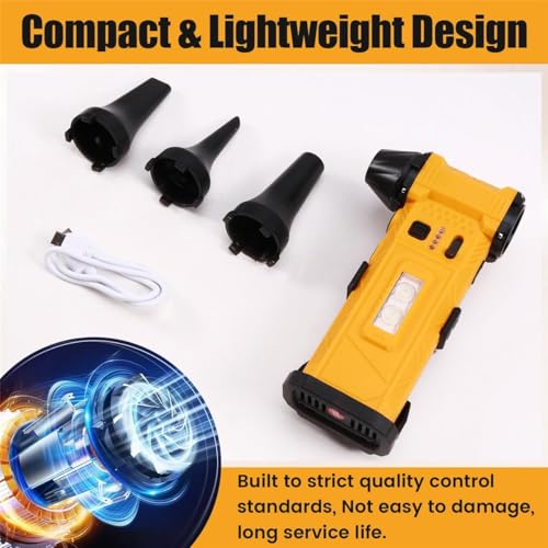 Image of Tobo Electric Air Duster, Rechargeable with 8000mAH Battery, 13000RPM Turbo Fan Brushless Motor, LED Light Design, Lightweight Mini Blower, 52m /s Wind Speed