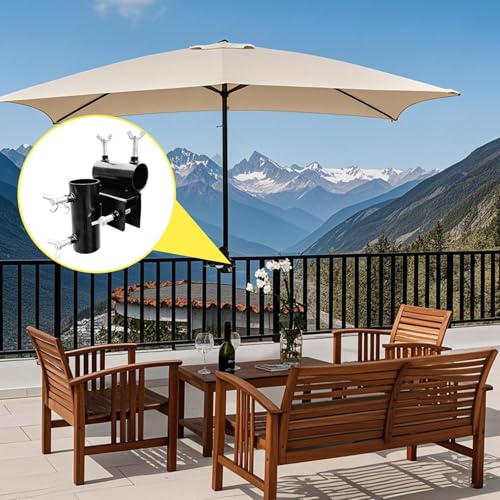 Soporte parasol terraza para barandilla que ahorra espacio 8