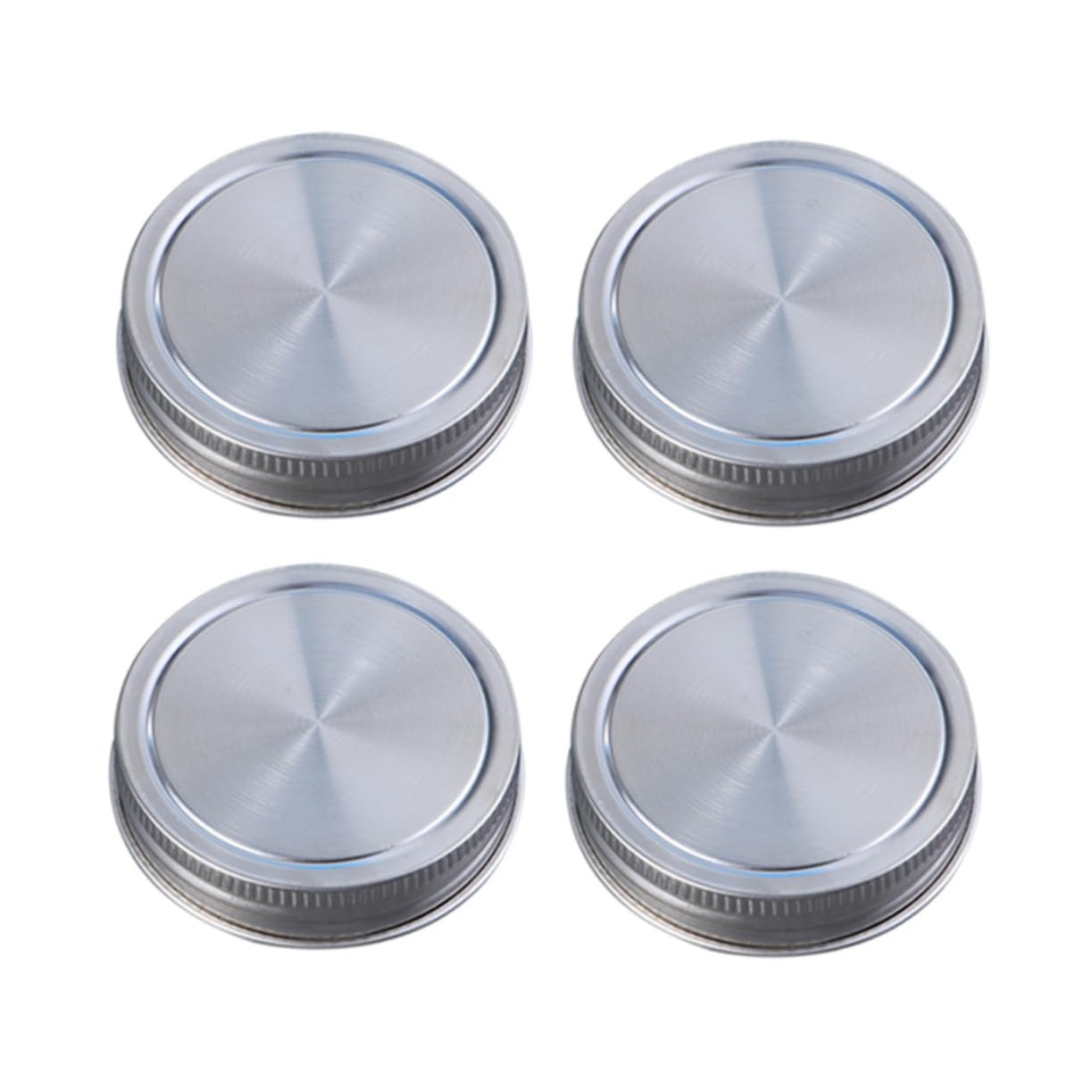 Ciieeo 12pezzi Coperchi Acciaio Inossidabile Per Barattoli Con Guarnizione Silicone Copertura Per Barattoli Bocca Larga Per Uso Domestico e Conservazione Sicura Degli Alimenti