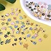 Lot de 100 Breloques Creation Bijoux, Breloques Emaillées Lot, Pendentif Charms, Diy Bijoux Breloque, Mixtes Pendentifs Assortis, Pour Colliers, Fournitures Artisanales (A) #4