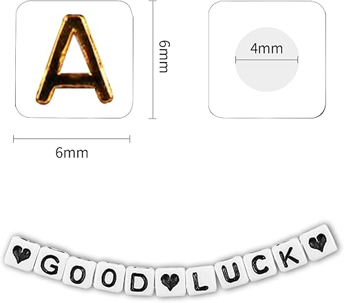 Miniatura 10 de 1400 cuentas de letras, cuentas acrílicas del alfabeto de 0.236 x 0.236 pulgadas, cuentas para hacer joyas y pulseras, en caja de 28 cuadrículas