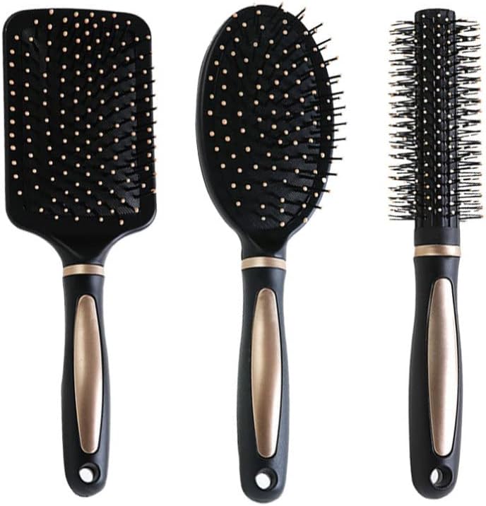 Kesyoo ヘアブラシ 櫛 コーム 美髪ケア ロールブラシ 巻き髪 頭皮 マッサージ 絡まない 静電気