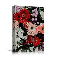 Canvas Wall Art Assorted Petals Colorful Farmhouse/Country Floral Multicolor Patterns Photography - 12x18 inches