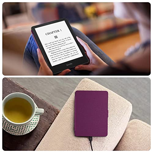 FINTIE-Slimshell-Case-for-68-Kindle-Paperwhite-11th-Generation-2021-and-Kindle-Paperwhite-Signature-Edition-Premium-Lightweight-PU-Leather-Cover-with-Auto-SleepWake-Purple