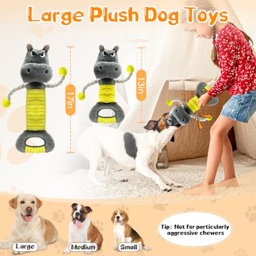 Image of Fuufome Large Squeaky Plush Dog Toys for Small, Medium, and Large Dogs Daily Companionship, Training, Tug of War Puppy Toys to Keep Them Busy