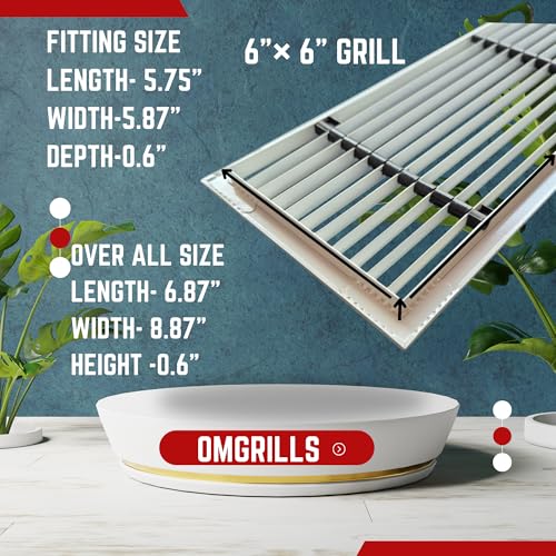 Image of Premium Central air Conditioning Grille- Linear Bar Grilles - Aluminium Powder Coated Grill, Ventilation Grill, Home Grill, ac Jali, Grill for Wall, Sidewall and Ceiling (6 inch * 6 inch)