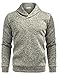 COOFANDY Men Fashion Shawl Collar Sweater Pullover Dress Slim Fit Sweatshirt Fall Khaki