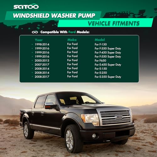 Image of SCITOO Windshield Washer Pump Replacement For Ford For E-350 Super Duty