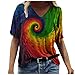 wyzesi t-Shirts à Manches Courtes Femme Chemise de Nuit Femme Sexy Tunique Femme Grande Taille Pas Cher t Shirt Homme Manche Longue Tank Top Femme Robe Noel Femme 3XL