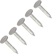 TERF® 10mm X 3mm Galvanised ELH Clout Nails 10mm (3/8'') X 3mm Extra Large Head Clout Nails for Roofing DIY and Crafts Home Decor Woodwork Furniture and Construction - Pack of 200