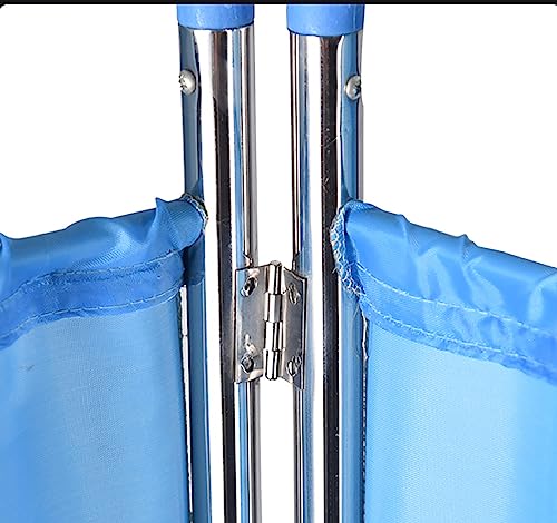 Écran de confidentialité médical pliable en acier inoxydable avec rideau - 7