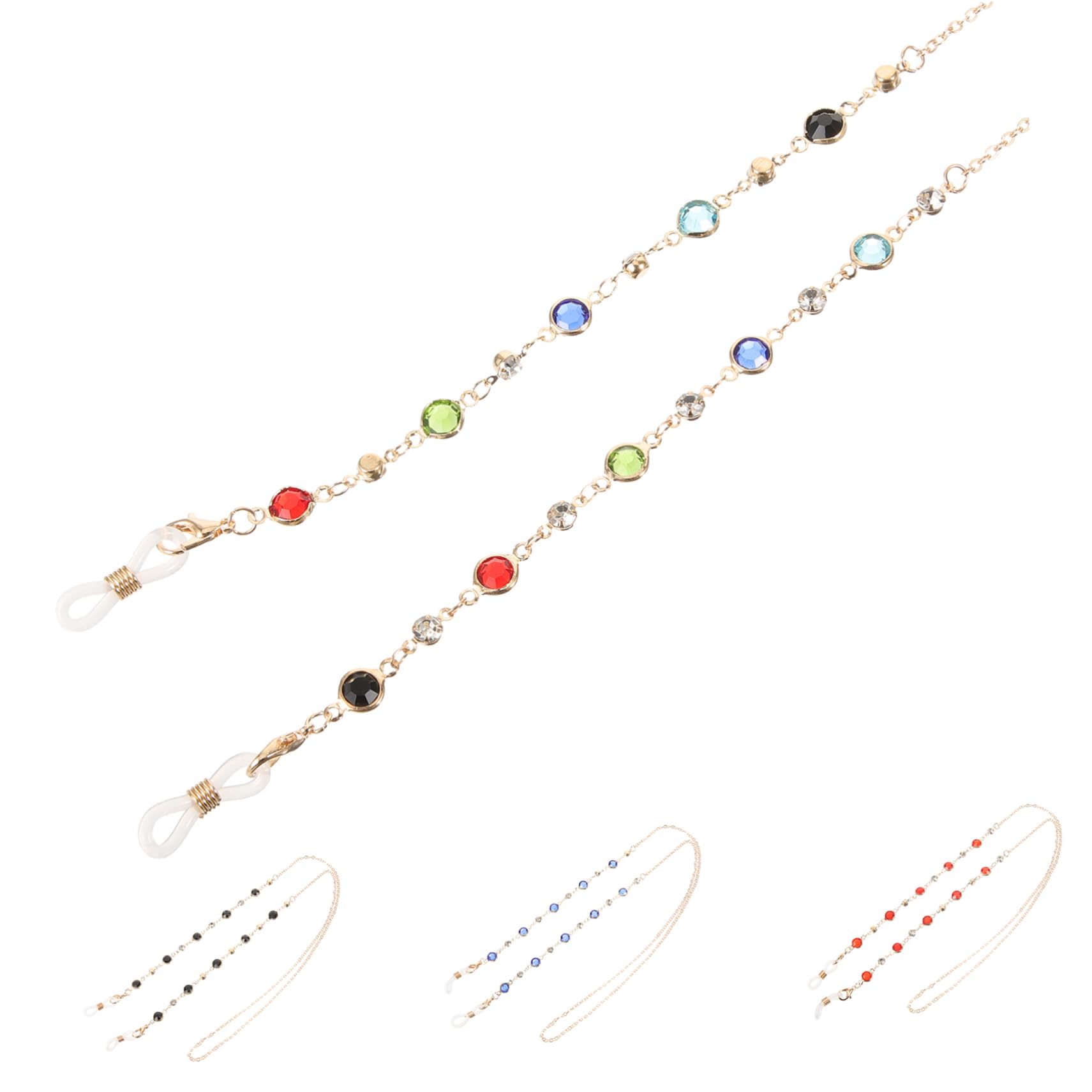Beavorty Cadena De Gafas Sol Correas Para Gafas Conformado Cadena De Anteojos Con Cuentas Cadenas De Anteojos Cordón De La Correa Del Soporte De Los Anteojos Aleación