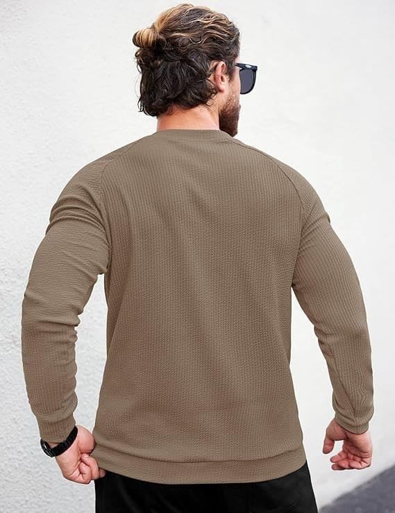 Image of Mens Stripes Full Sleeve Polycotton Tshirt| Comfortable, Lightweight,Breathable, Skin Friendly