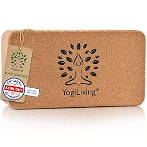 Yogiliving® Yogablok kurk | 100% natuurlijk yogablok | yogablok van natuurkurk | antislip & tot 150 kg belastbaar