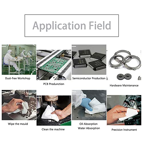 Image of Cleanroom Wipes Paper 6 inch x 6 inch(Bag of 300 Pcs) Nonwoven Wipers Cellulose /Polyester Blend for Lab, Electronics, Pharmaceutical, Printing and Semiconductor Industries