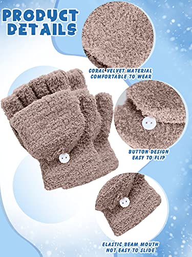 Image of Geyoga 6 Pairs Kids Fingerless Gloves