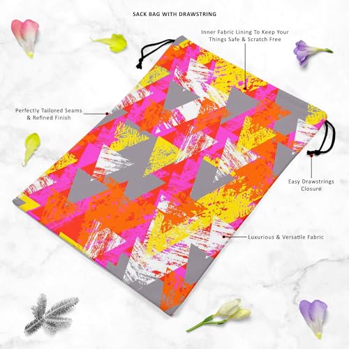 Image of ArtzFolio Triangled D3 | Reusable Sack Bag | Bag for Gym, Storage, Vegetable & Travel