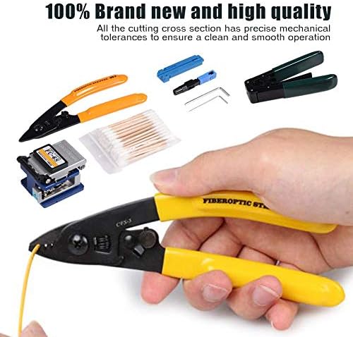 FTTH Splicing Splice Cold Connection Fiber Optic Stripping Tool Kit Set With Fiber Cleaver FC-6S and Fiber Optic Stripper CFS-3