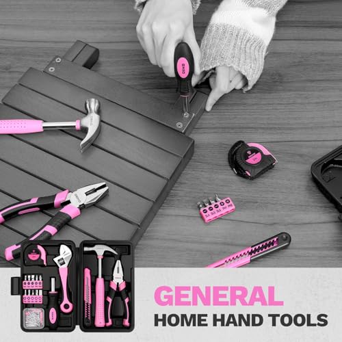 DEKOPRO 86PCS Pink Tool Set for Women