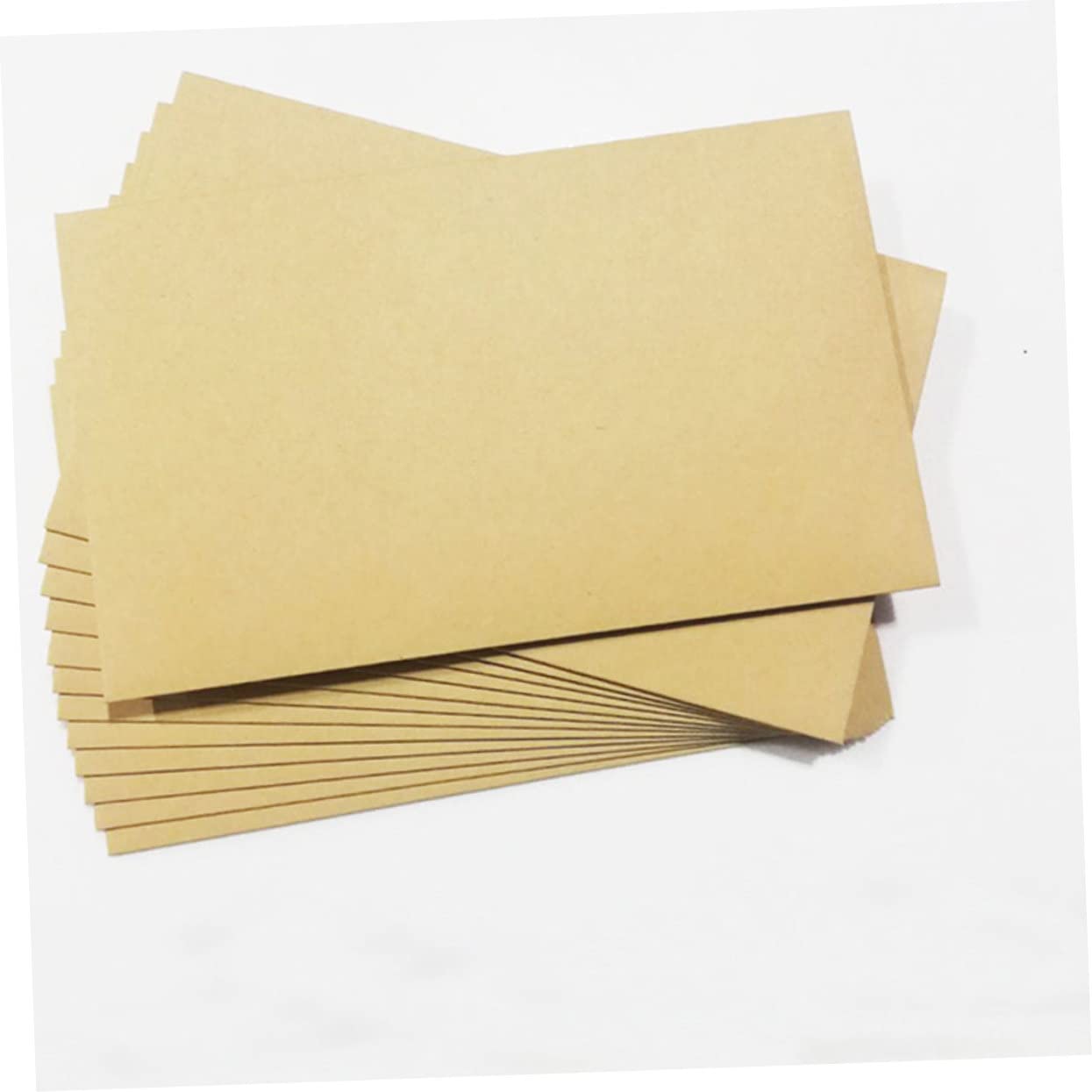 STOBOK 100stücke Kraftpapierumschläge Vintage Leer Aufbewahrungsumschläge Mit Herzverschluss Papierumschläge Für Postkarten Diy-zubehör