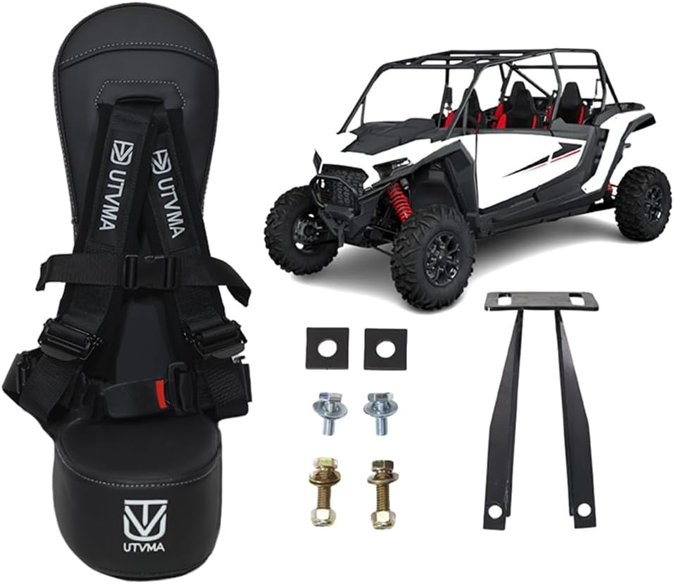 Bump Seat for 2024 Polaris RZR 1000 XP 2/4 Seater With 4 Point Harness and Bracket/Hardware (Bump Seat With Black Harness)