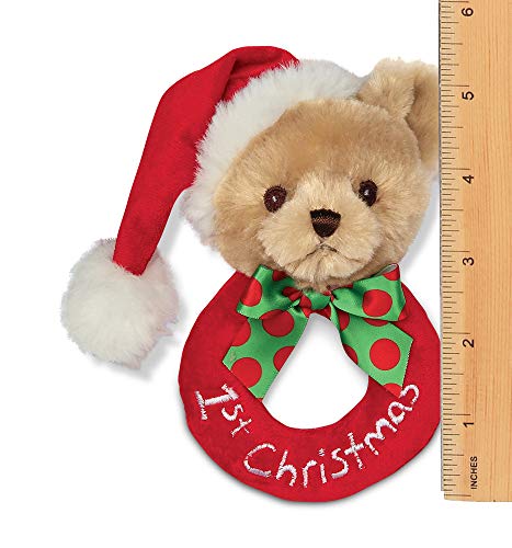Bearington Baby's 1St Christmas Plush Soft Ring Rattle, 5.5 Inches #TOP2