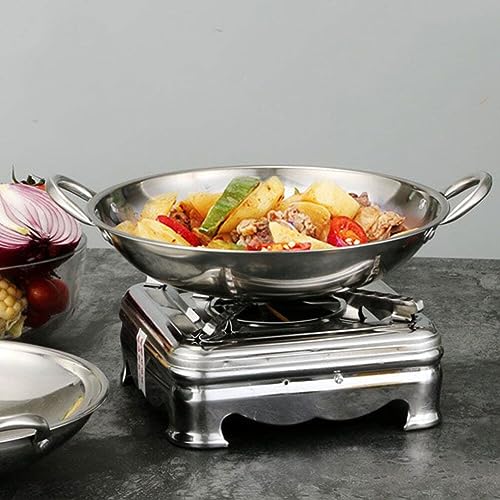Wok de acero inoxidable para cocina doméstica miniatura 7