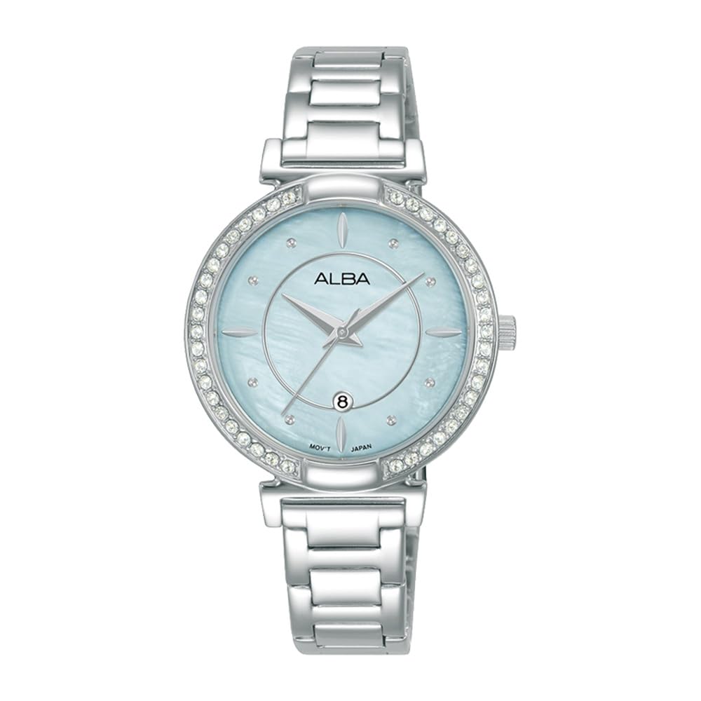 Alba Stainless Steel Women Analog Wristwatch Ah7Bf5X1, Blue Dial, Silver Band (B0C4TJ213B) Amazon Price History, Amazon Price Tracker