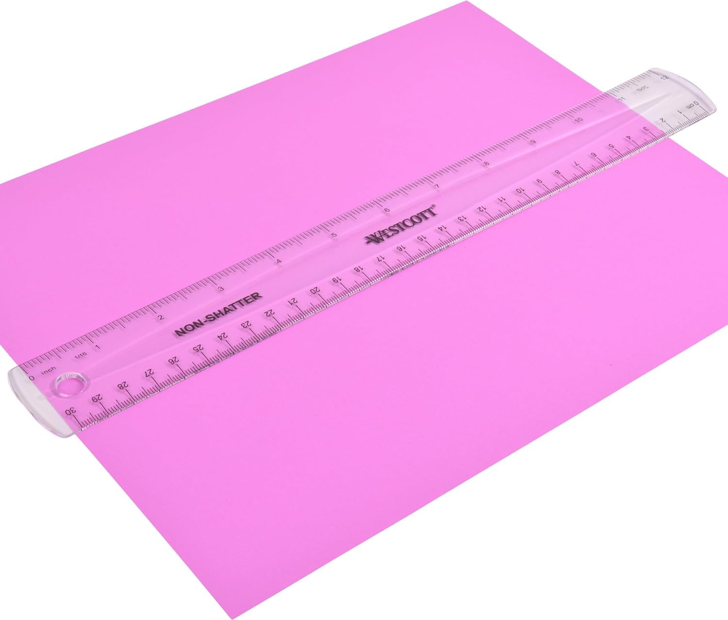 Westcott Flexibles, bruchsicheres Lineal, 30,5 cm, flexibles Design mit leicht ablesbaren Markierungen, transparent, für Zuhause, Büro, Klassenzimmer, Schulanfang, Schulbedarf