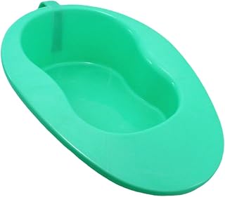Handled Plastic Bedpan with Wide Ramp for Elderly and Pregnant Women Spill-Resistant Urinal for Bedridden Patients Smooth Skin-Friendly Surface Easy to Clean and Use in Bed