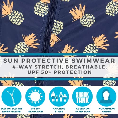 Swimzip Boy Long Sleeve Sunsuit Upf 50+ Protection | Pineapple Blue 12-18 Month #TOP6