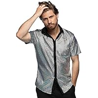 Boland - Disco Shirt, Plata, Disco Diamond Shirt, Camisa de