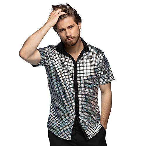 Chemise à Paillettes Homme Années 70 - Style Disco Brillant, Manches Longues, Pour Fête, Carnaval, Soirée à Thème - 8