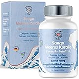 💚 HOCHDOSIERT - Mit der empfohlenen Dosierung von 4 Kapseln am Tag kommen Sie auf 3,3g Sango Koralle und somit 800mg Calcium (100% des empfohlenen Tagesbedarfs) sowie 368mg Magnesium (98% des empfohlenen Tagesbedarfs).