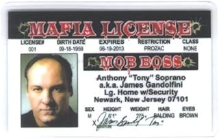 Tony Soprano Mob Boss - Soprano Fun Fake ID License by Signs 4 Fun