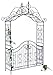 DanDiBo Rosenbogen mit Tor Pforte 131872 aus Metall Gartentor 282x160 cm Kletterhilfe Pergola Spalier Rosenhilfe Rankgerüst